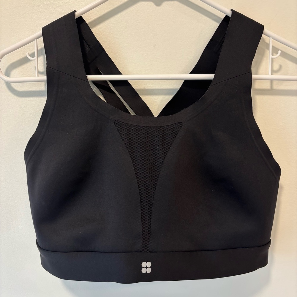 Sweaty Betty All Train Black Sports Bar Athletic Gym Workout Support 36D Active - Picture 6 of 10